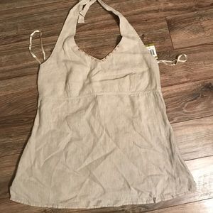 Style & Co Linen Halter Top Size 14 NWT